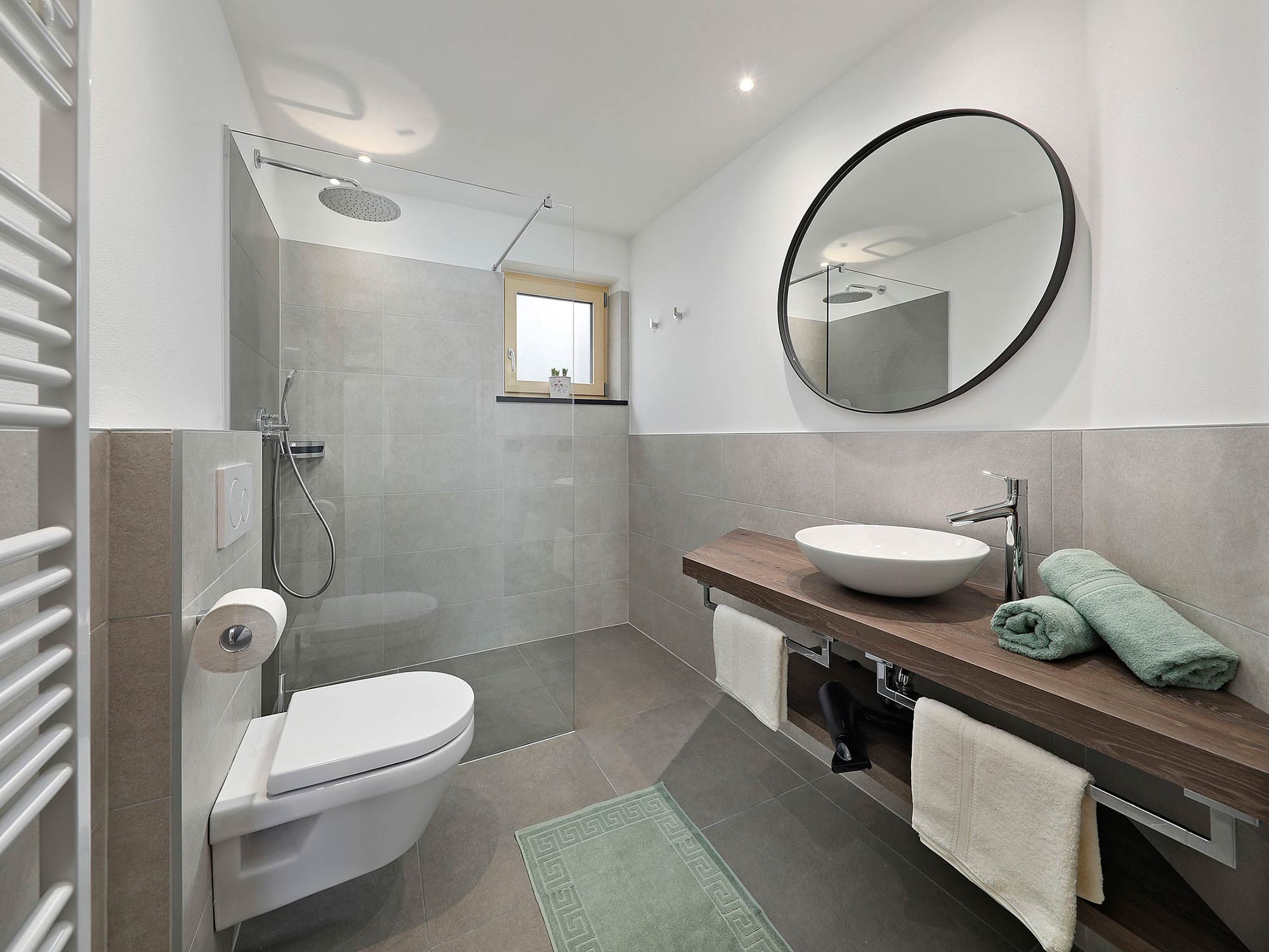 Bathroom with window and shower